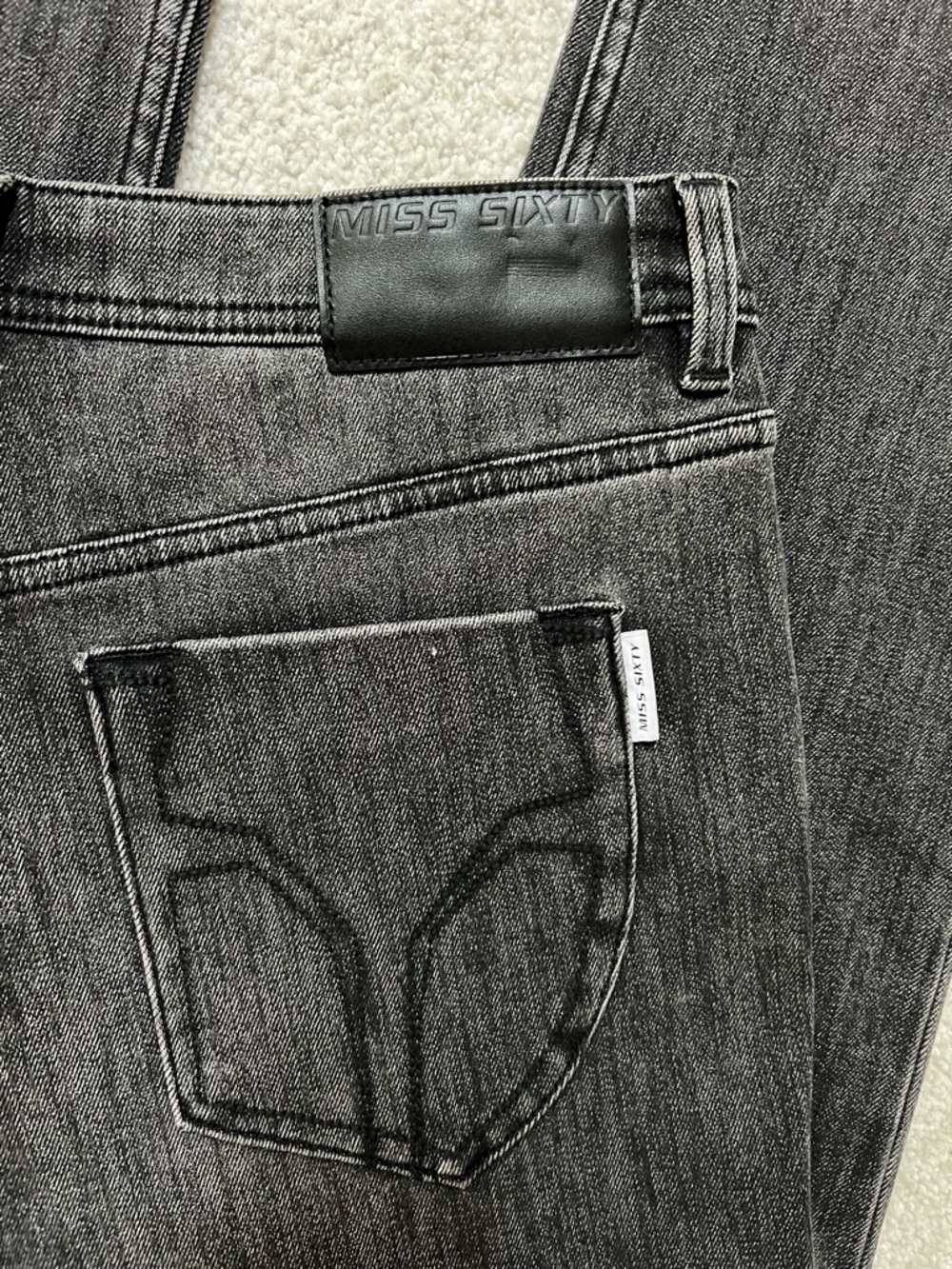 Miss Sixty Women's Straight Leg Jeans in Charcoal Black - Picture 5 of 7